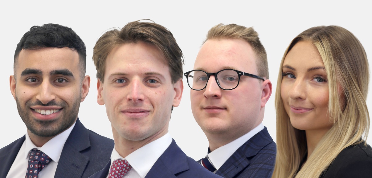 (L-R): Aqib Iqbal, Head of Credit; Richard Coombs, Operations Manager; Richard Tweddell, Underwriting Manager and Sinead McMurray, Credit Manager, Aspen Bridging.