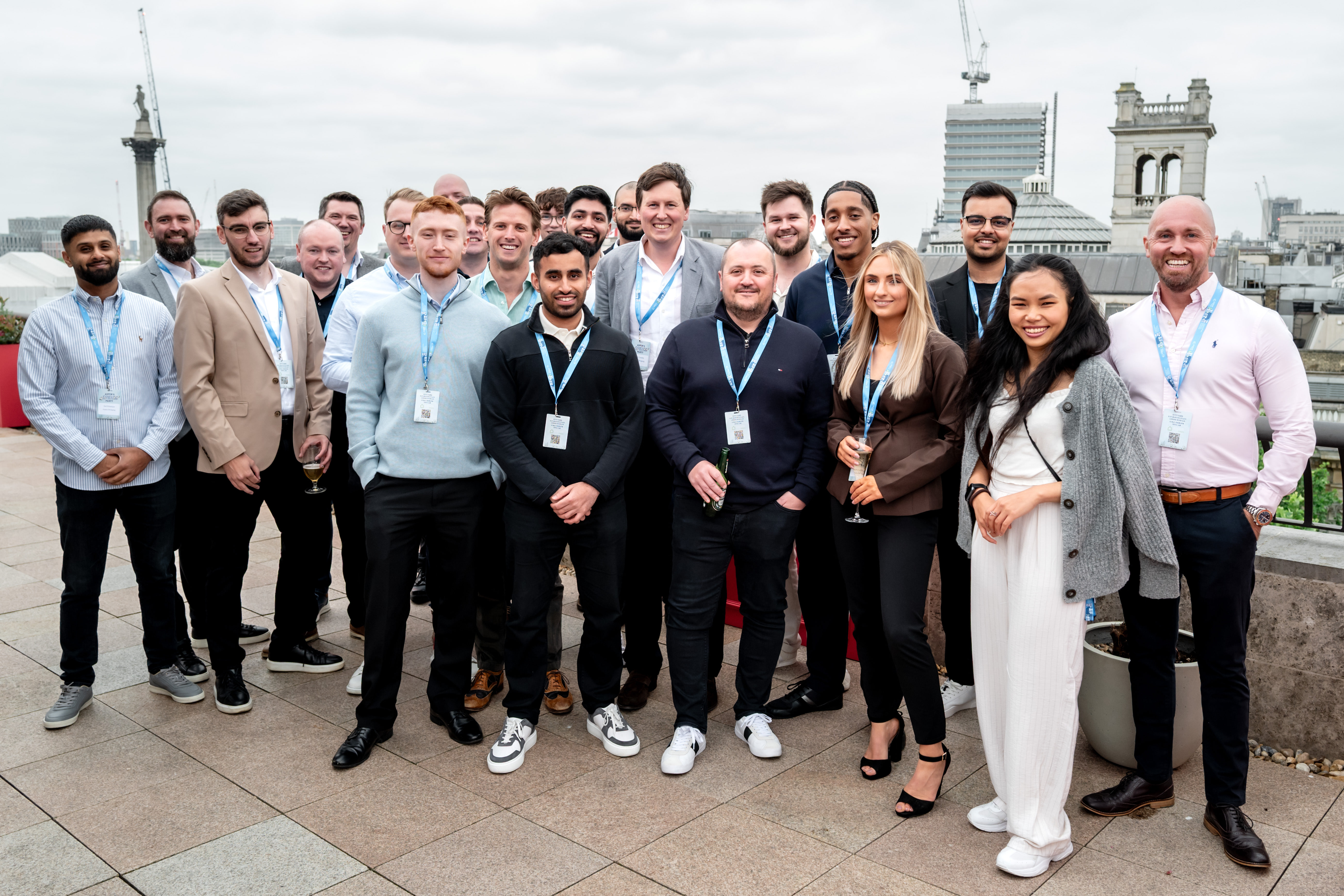 The Aspen Bridging team at its inaugural ‘Spring Party’ at the newly opened Kitty Hawk Rooftop Bar overlooking Trafalgar Square.